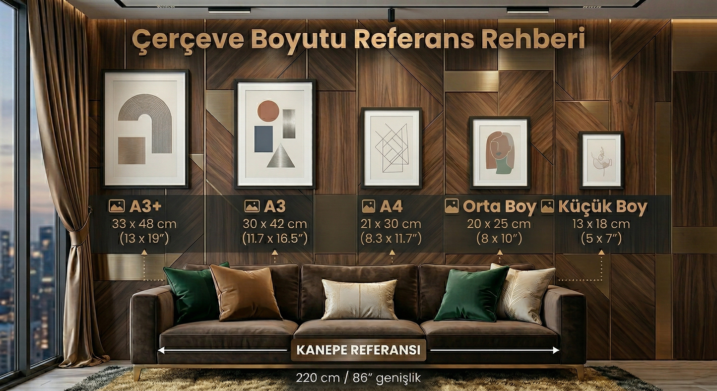 Gizli Mıknatıslı Meşe Askı Çerçeve – 7 Renk | Bourdua Design