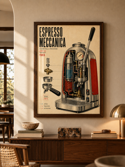 Espresso Atölyesi Vintage Kahve Duvar Tablosu