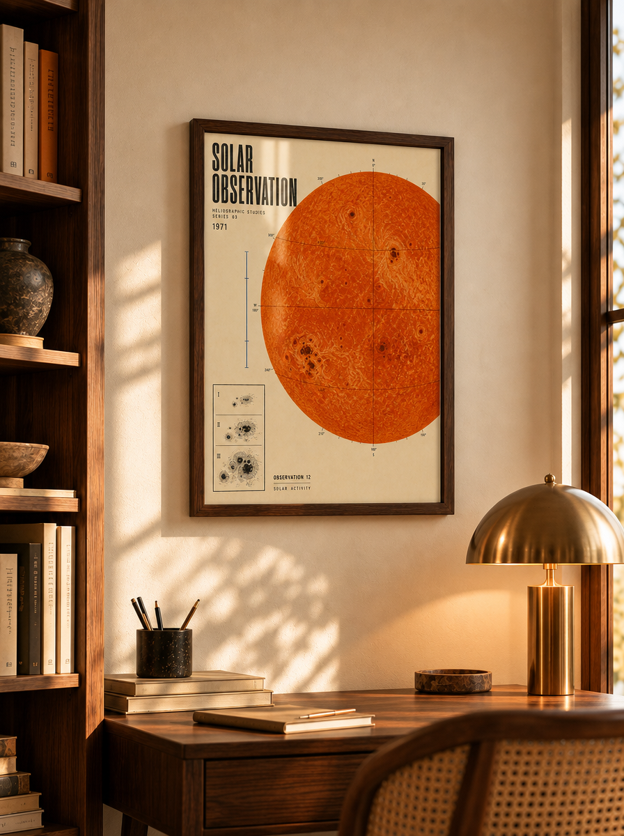 Güneşin İzleri Vintage Astronomi Duvar Tablosu