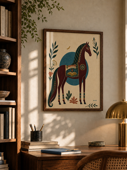 Masalın Asil Atı Bohem At Duvar Tablosu