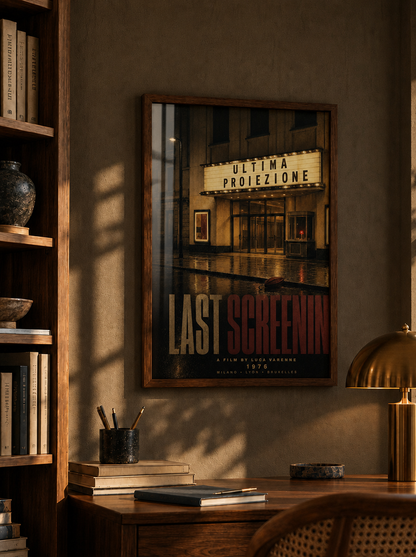 Son Gösterim Vintage Sinema Duvar Tablosu