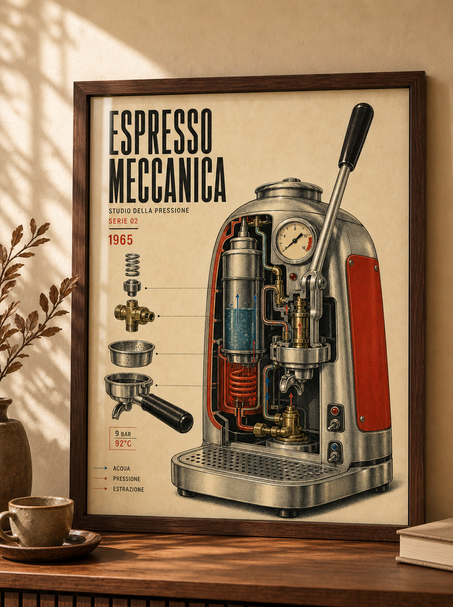 Espresso Atölyesi Vintage Kahve Duvar Tablosu