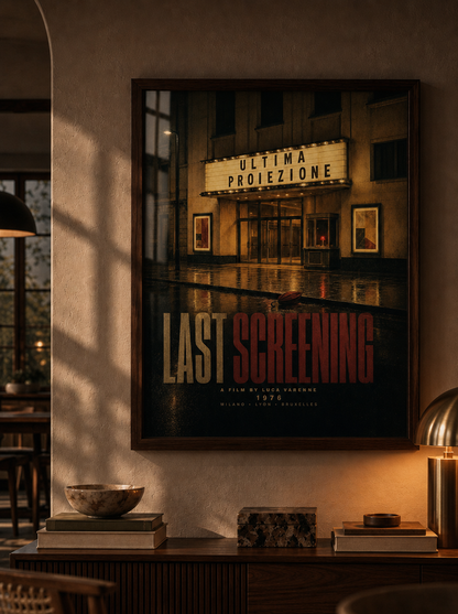 Son Gösterim Vintage Sinema Duvar Tablosu