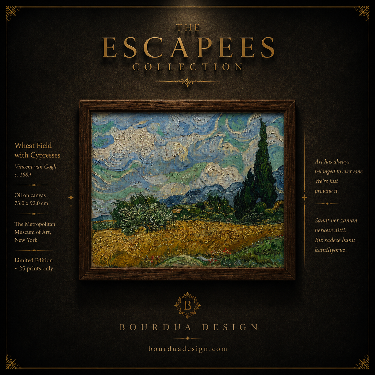 Wheat Field with Cypresses — Van Gogh | Limited Edition Print