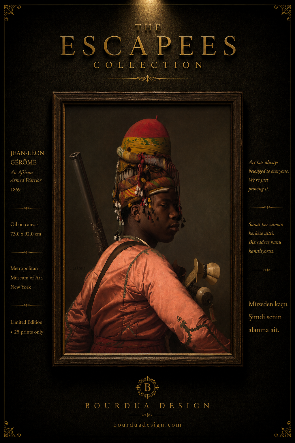 An African Armed Warrior — Jean-Léon Gérôme | Limited Edition Print