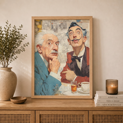 Dehasın Kahvesi | Einstein & Dalí Duvar Sanatı