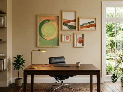 Beşli Odak | 5 Parçalı Galeri Seti | Modern Ofis Duvar Sanatı
