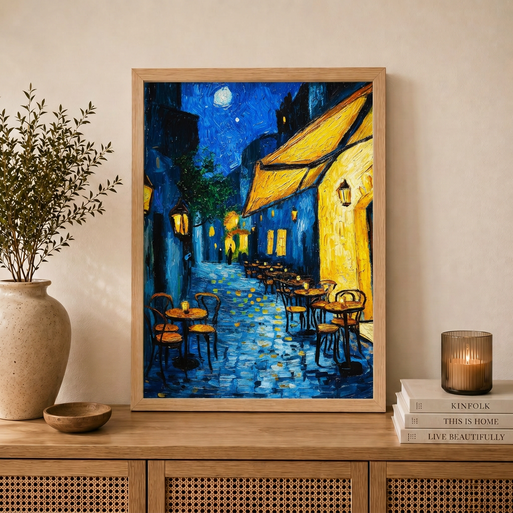 Gece Kafesi | Van Gogh Tarzı Sokak Sanatı Duvar Sanatı
