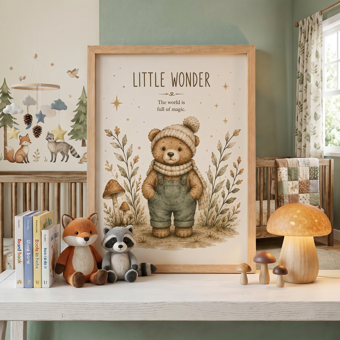 Little Wonder | Çocuk Odası Orman Ayısı Duvar Sanatı