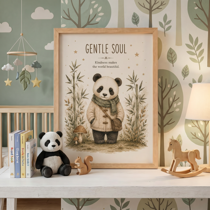 Gentle Soul | Çocuk Odası Panda Duvar Sanatı