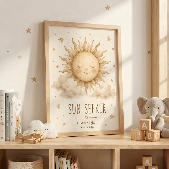 Moon Child | Çocuk Odası Suluboya Duvar Sanatı (Kopya)
