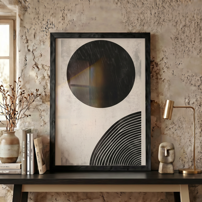 Ay · Bauhaus Daire Geometrik Duvar Sanatı