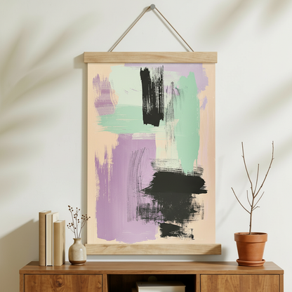 Pastel Fırtına | Soyut Ekspresyonist Duvar Sanatı