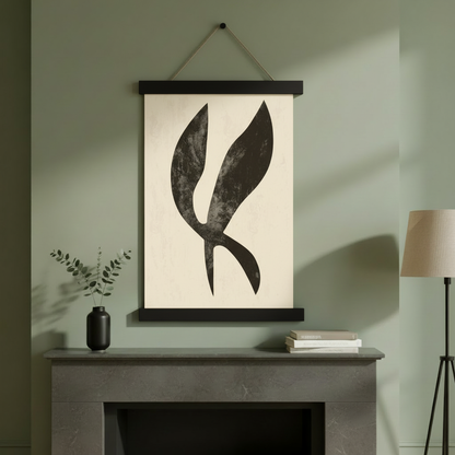 İki Yaprak | Minimalist Soyut Duvar Sanatı