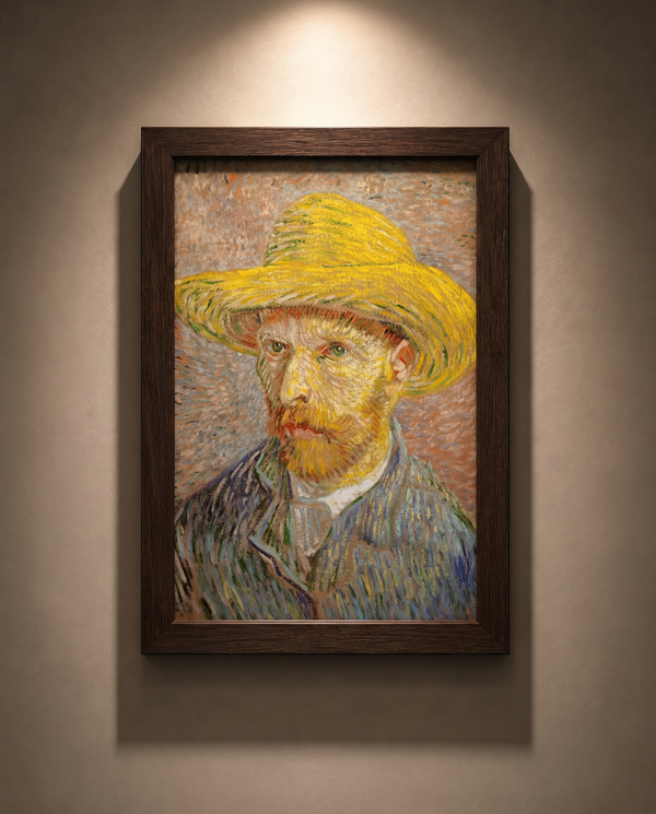Self-Portrait with Straw Hat — Van Gogh | Limited Edition Print
