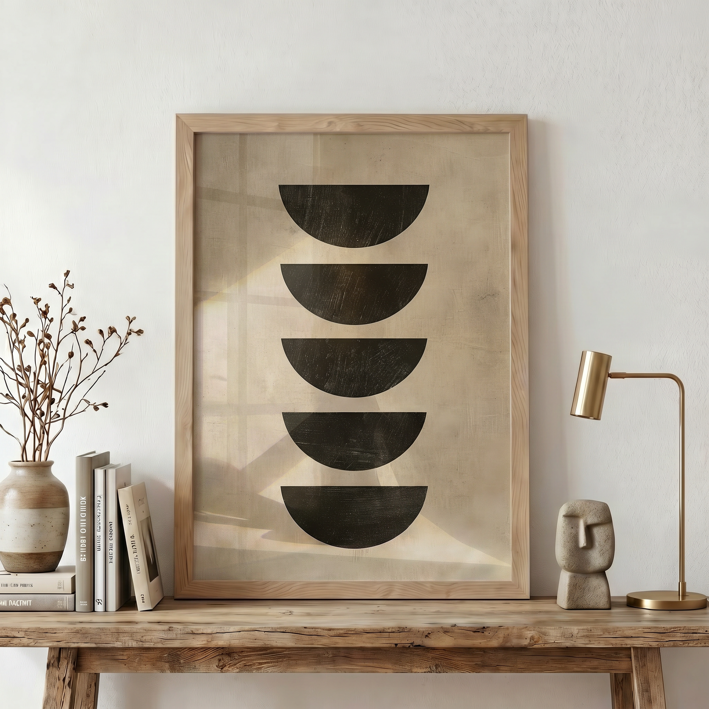Tekrar · Minimalist Yarım Daire Duvar Sanatı