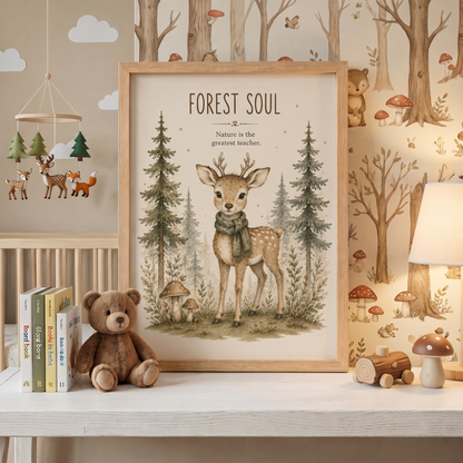 Forest Soul | Çocuk Odası Yavru Geyik Duvar Sanatı
