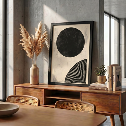 Ay · Bauhaus Daire Geometrik Duvar Sanatı