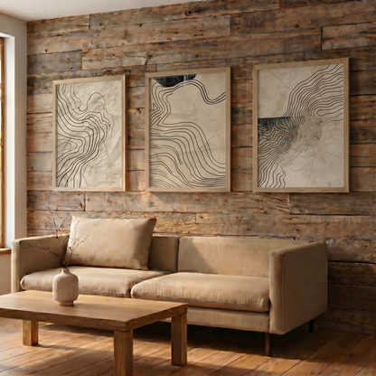 Retro Chaos — Memphis Style Abstract Geometric Triple Poster Set | Wall Art